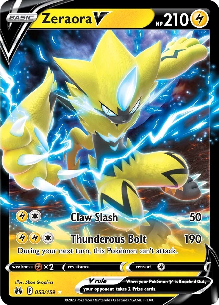 Zeraora V (053/159) [Sword & Shield: Crown Zenith] | Gear Gaming Fayetteville