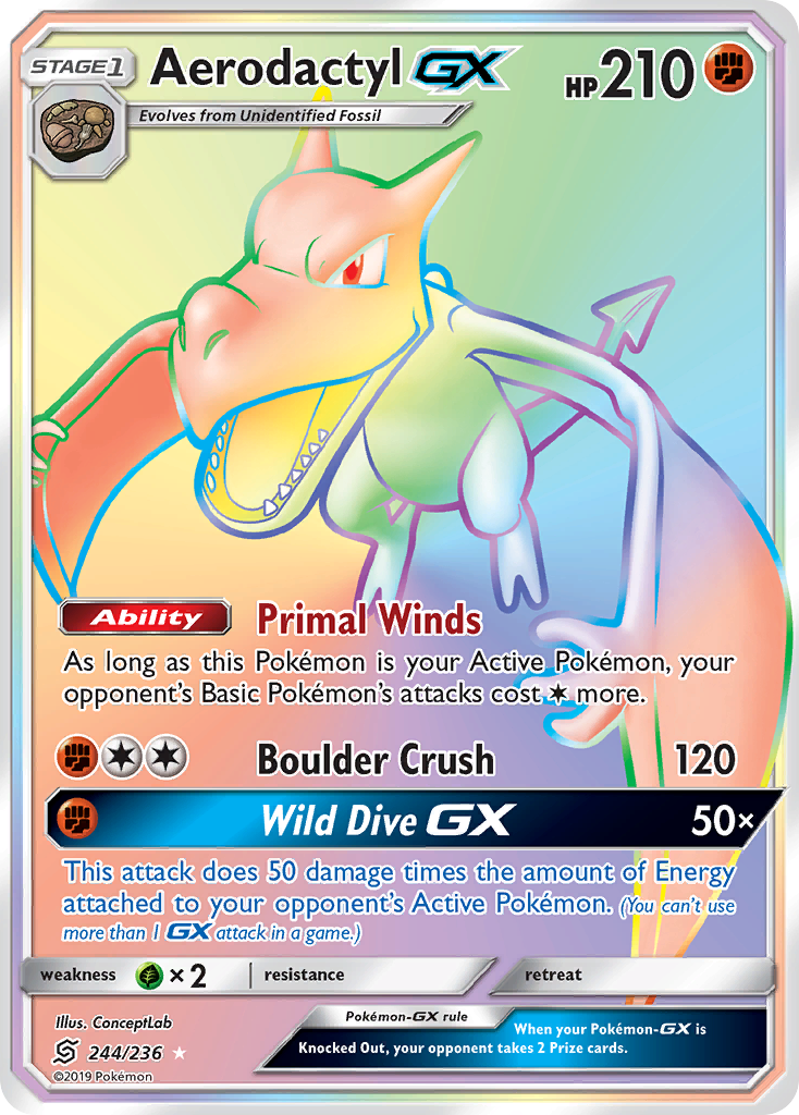 Aerodactyl GX (244/236) [Sun & Moon: Unified Minds] | Gear Gaming Fayetteville