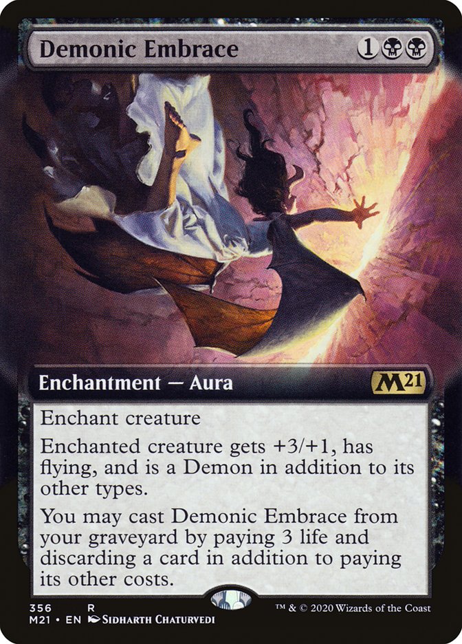 Demonic Embrace (Extended Art) [Core Set 2021] | Gear Gaming Fayetteville