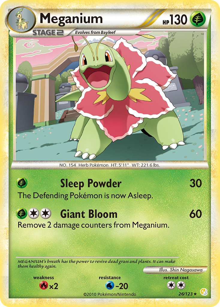 Meganium (26/123) [HeartGold & SoulSilver: Base Set] | Gear Gaming Fayetteville