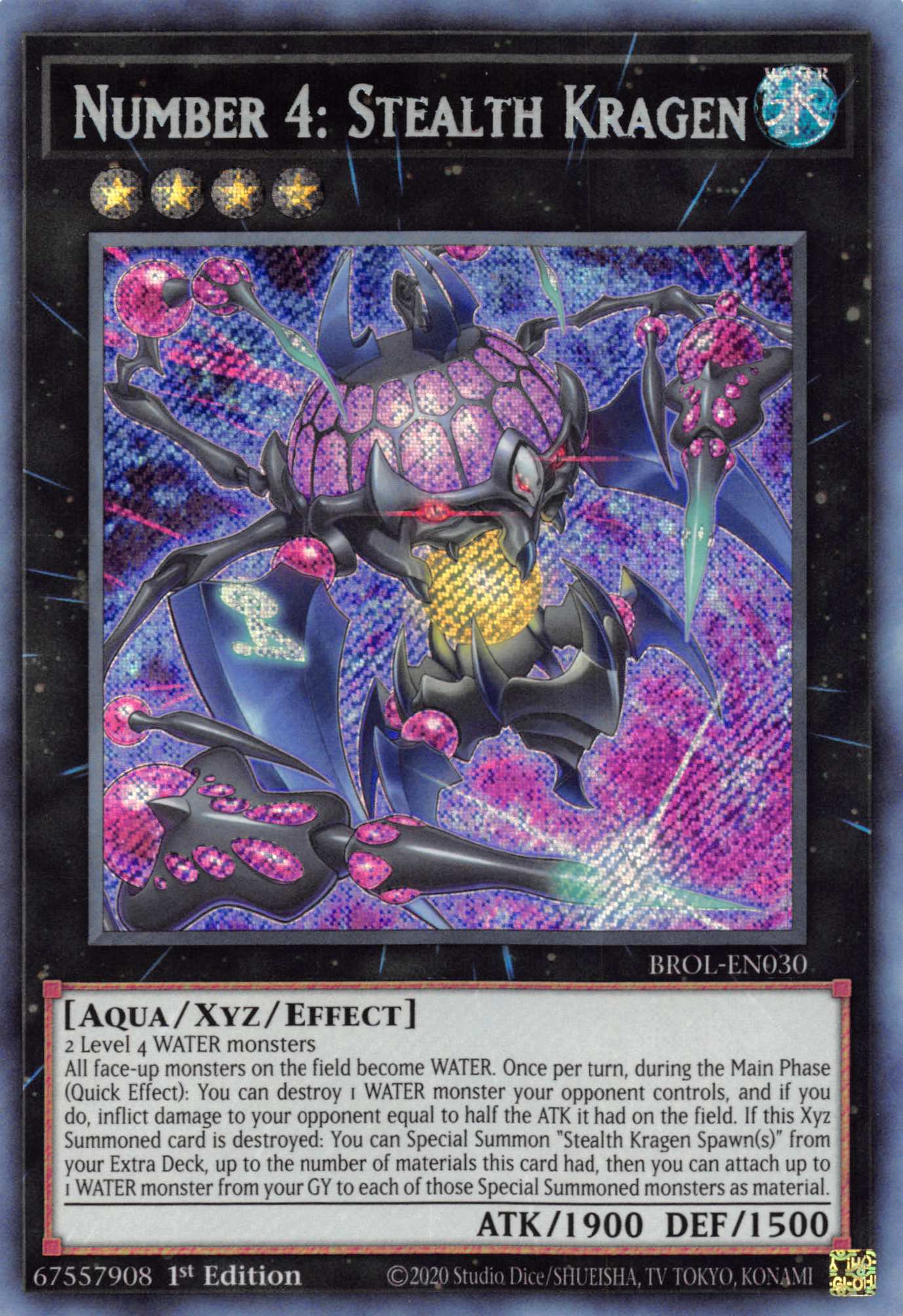 Number 4: Stealth Kragen [BROL-EN030] Secret Rare | Gear Gaming Fayetteville