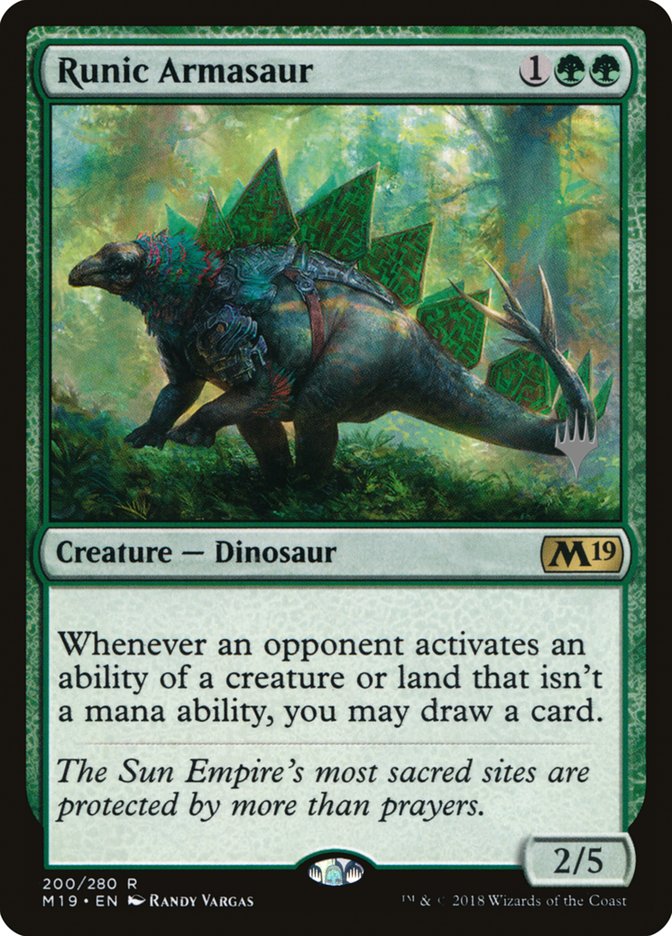 Runic Armasaur (Promo Pack) [Core Set 2019 Promos] | Gear Gaming Fayetteville