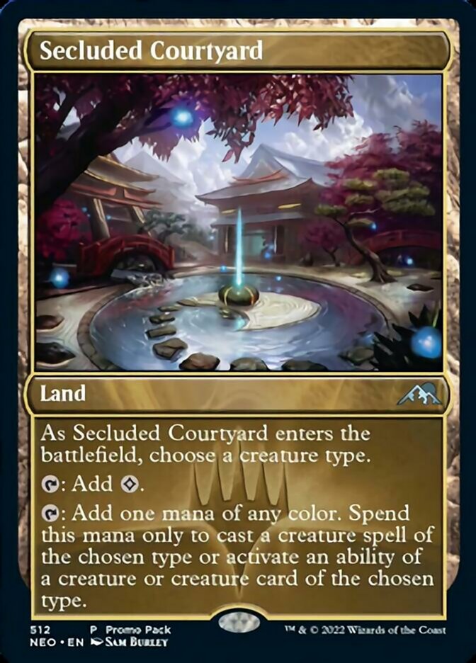 Secluded Courtyard (Promo Pack) [Kamigawa: Neon Dynasty Promos] | Gear Gaming Fayetteville