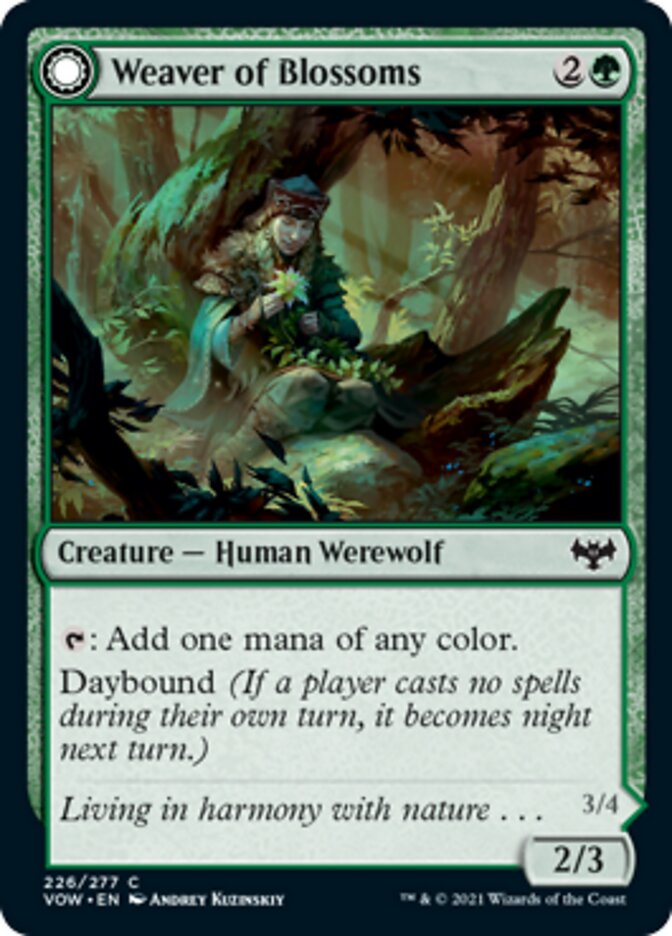 Weaver of Blossoms // Blossom-Clad Werewolf [Innistrad: Crimson Vow] | Gear Gaming Fayetteville