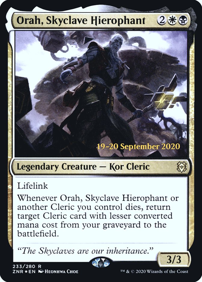 Orah, Skyclave Hierophant [Zendikar Rising Prerelease Promos] | Gear Gaming Fayetteville