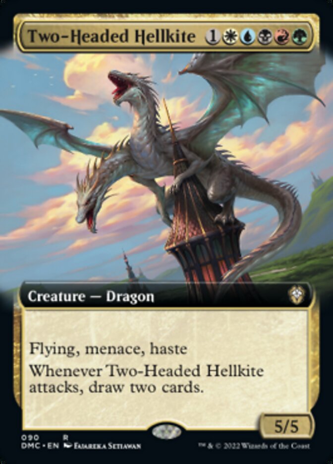 Two-Headed Hellkite (Extended Art) [Dominaria United Commander] | Gear Gaming Fayetteville