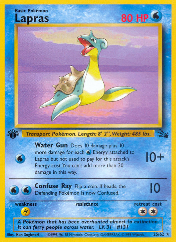 Lapras (25/62) [Fossil 1st Edition] | Gear Gaming Fayetteville