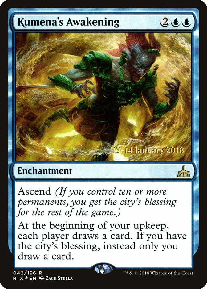 Kumena's Awakening [Rivals of Ixalan Prerelease Promos] | Gear Gaming Fayetteville