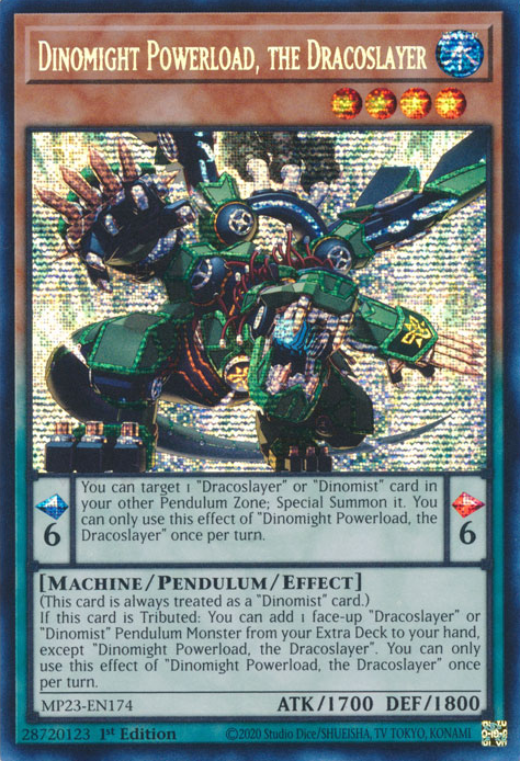 Dinomight Powerload, the Dracoslayer [MP23-EN174] Prismatic Secret Rare | Gear Gaming Fayetteville