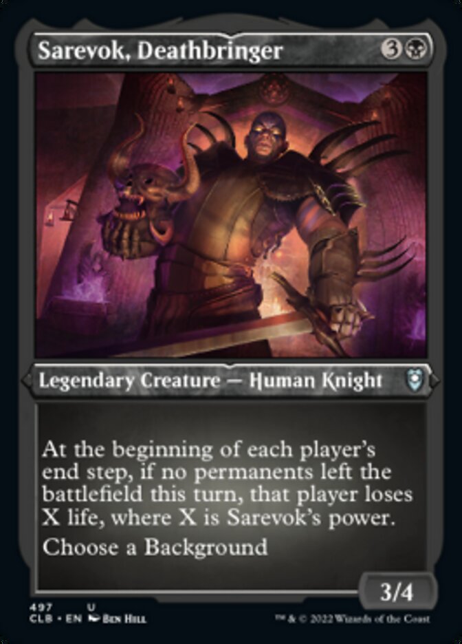 Sarevok, Deathbringer (Foil Etched) [Commander Legends: Battle for Baldur's Gate] | Gear Gaming Fayetteville