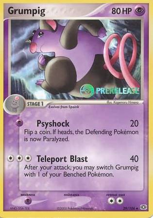 Grumpig (29/106) (Prerelease Promo) [Nintendo: Black Star Promos] | Gear Gaming Fayetteville