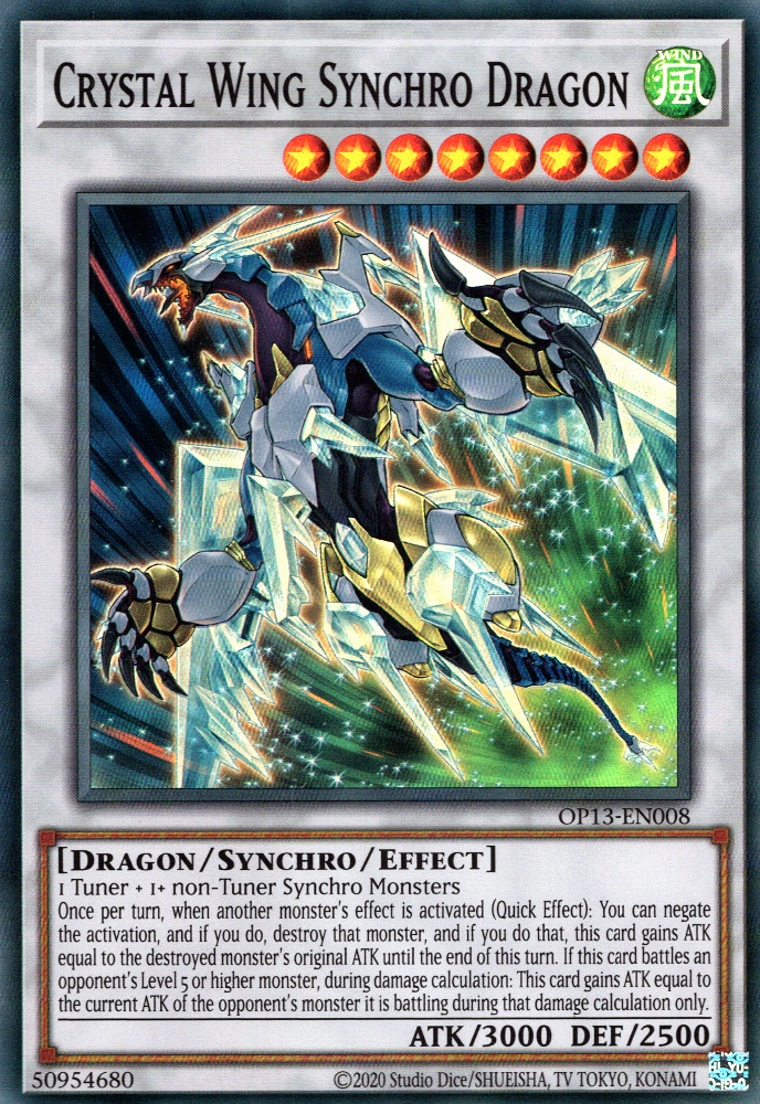 Crystal Wing Synchro Dragon [OP13-EN008] Super Rare | Gear Gaming Fayetteville