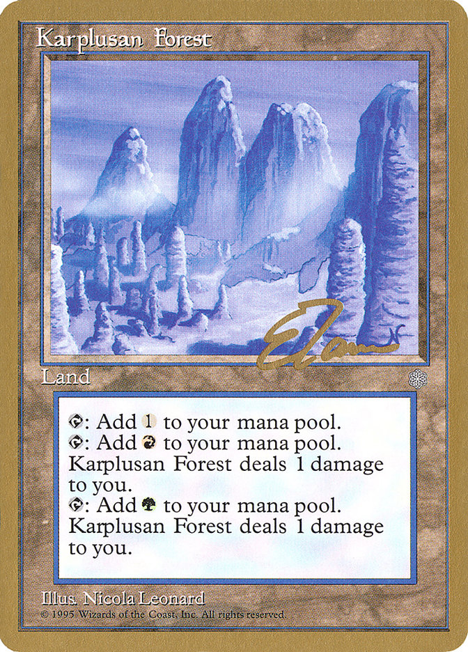 Karplusan Forest (Eric Tam) [Pro Tour Collector Set] | Gear Gaming Fayetteville