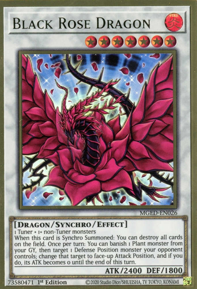 Black Rose Dragon [MGED-EN026] Gold Rare | Gear Gaming Fayetteville