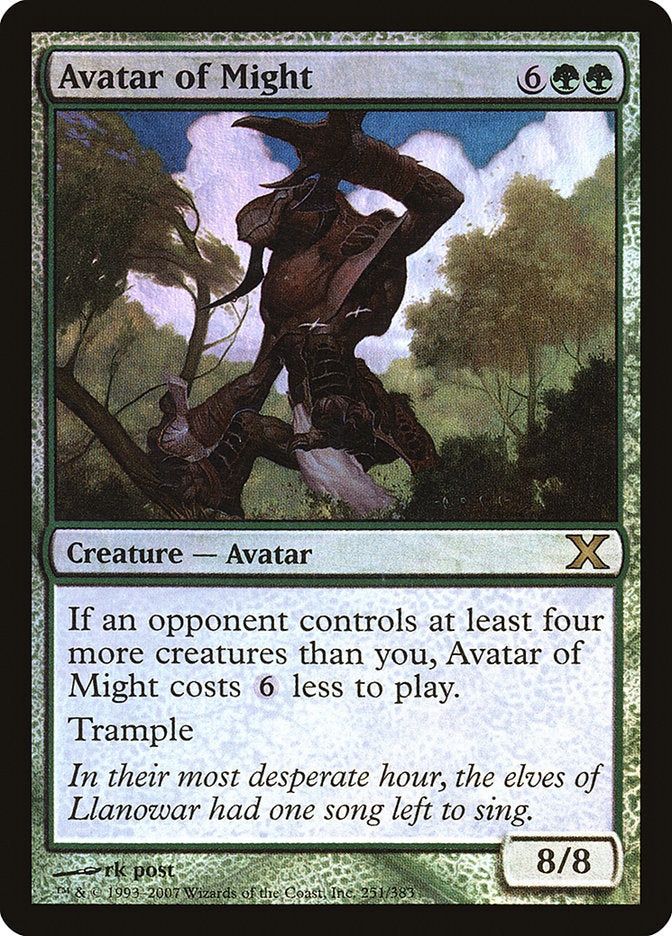 Avatar of Might (Premium Foil) [Tenth Edition] | Gear Gaming Fayetteville