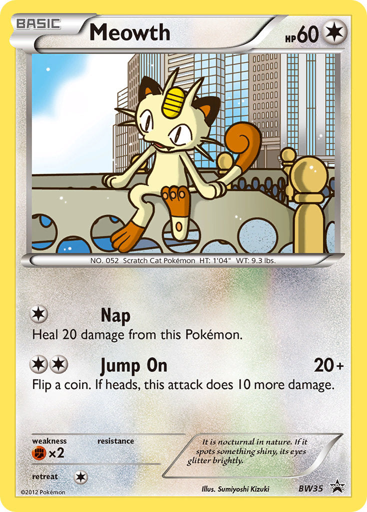 Meowth (BW35) (Cosmos Holo) [Black & White: Black Star Promos] | Gear Gaming Fayetteville