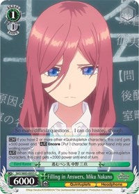 Filling in Answers, Miku Nakano [The Quintessential Quintuplets] | Gear Gaming Fayetteville