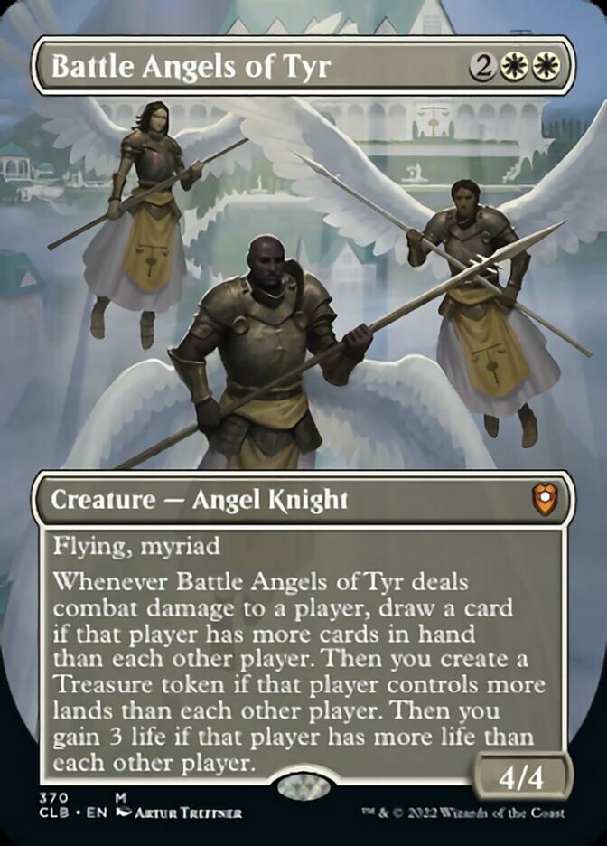 Battle Angels of Tyr (Borderless Alternate Art) [Commander Legends: Battle for Baldur's Gate] | Gear Gaming Fayetteville