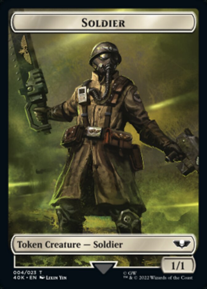 Soldier (004) // Vanguard Suppressor Double-Sided Token (Surge Foil) [Warhammer 40,000 Tokens] | Gear Gaming Fayetteville