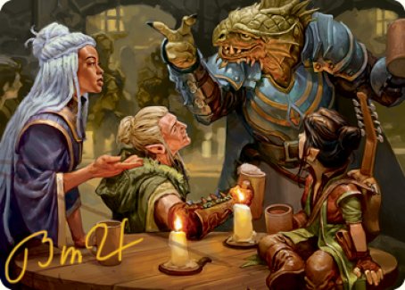 You Meet in a Tavern Art Card (Gold-Stamped Signature) [Dungeons & Dragons: Adventures in the Forgotten Realms Art Series] | Gear Gaming Fayetteville