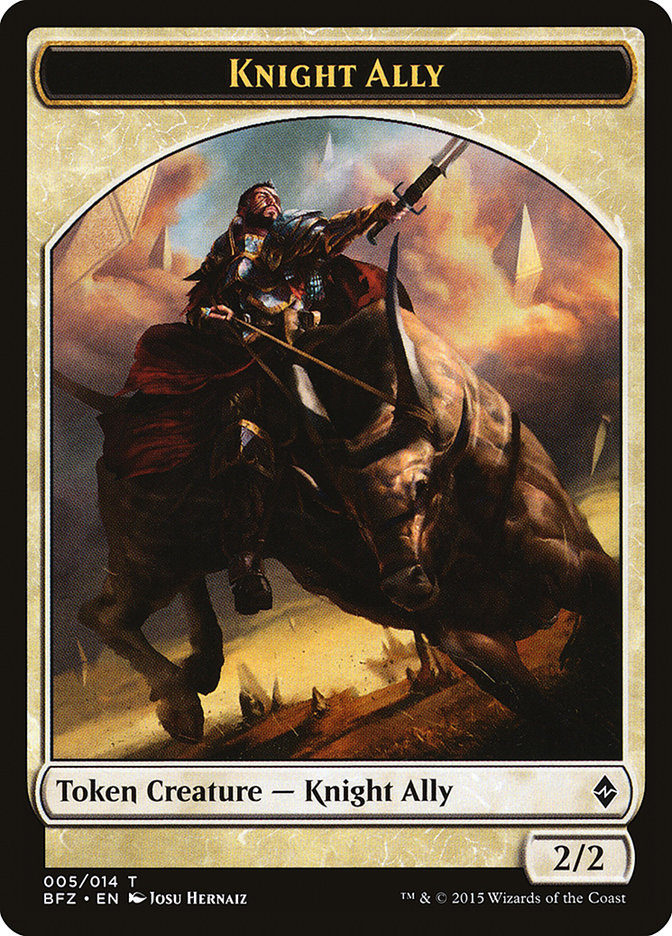 Knight Ally Token [Battle for Zendikar Tokens] | Gear Gaming Fayetteville