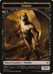 Zombie // Worm Double-Sided Token [Commander 2016 Tokens] | Gear Gaming Fayetteville