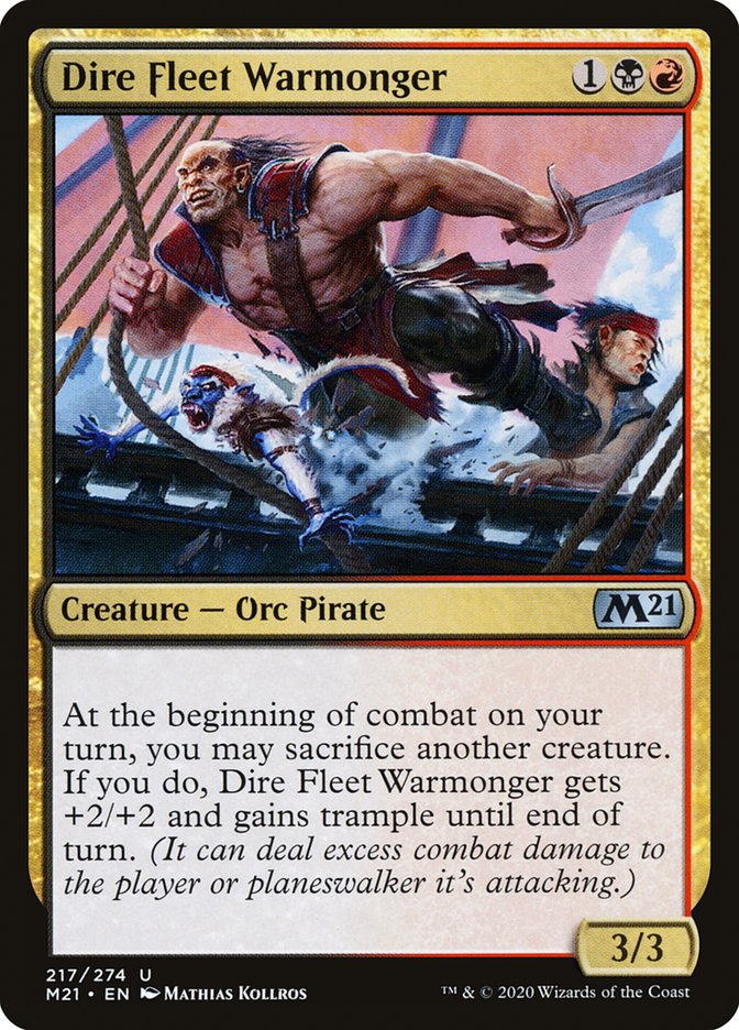 Dire Fleet Warmonger [Core Set 2021] | Gear Gaming Fayetteville