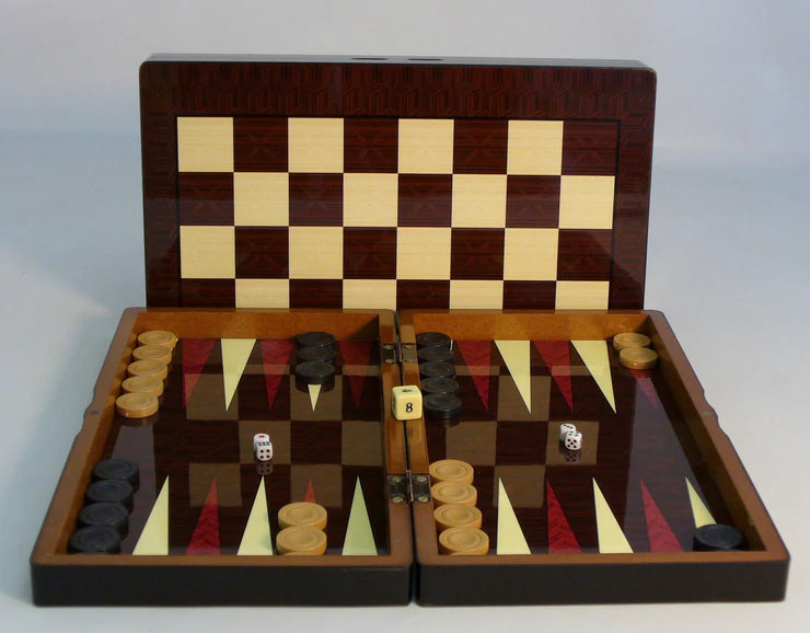 15" Simple Wood Grain Backgammon Set | Gear Gaming Fayetteville