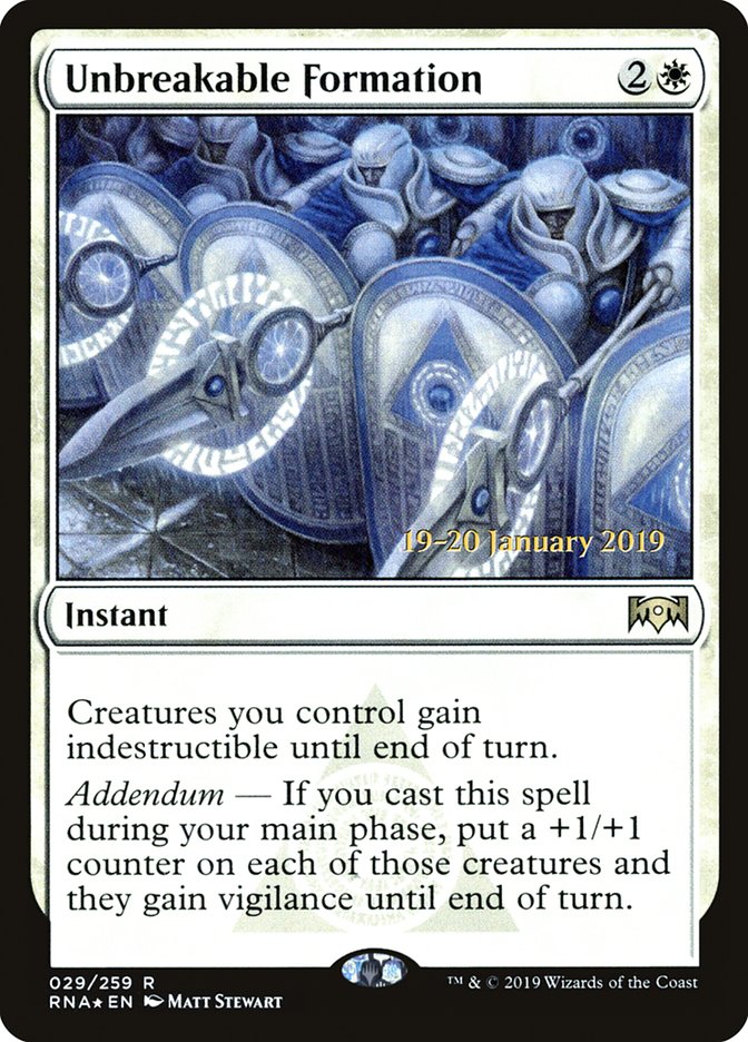 Unbreakable Formation [Ravnica Allegiance Prerelease Promos] | Gear Gaming Fayetteville