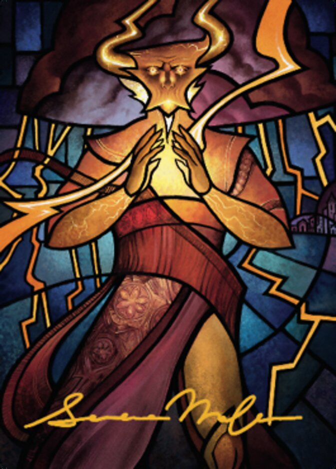 Najal, the Storm Runner Art Card (Gold-Stamped Signature) [Dominaria United Art Series] | Gear Gaming Fayetteville