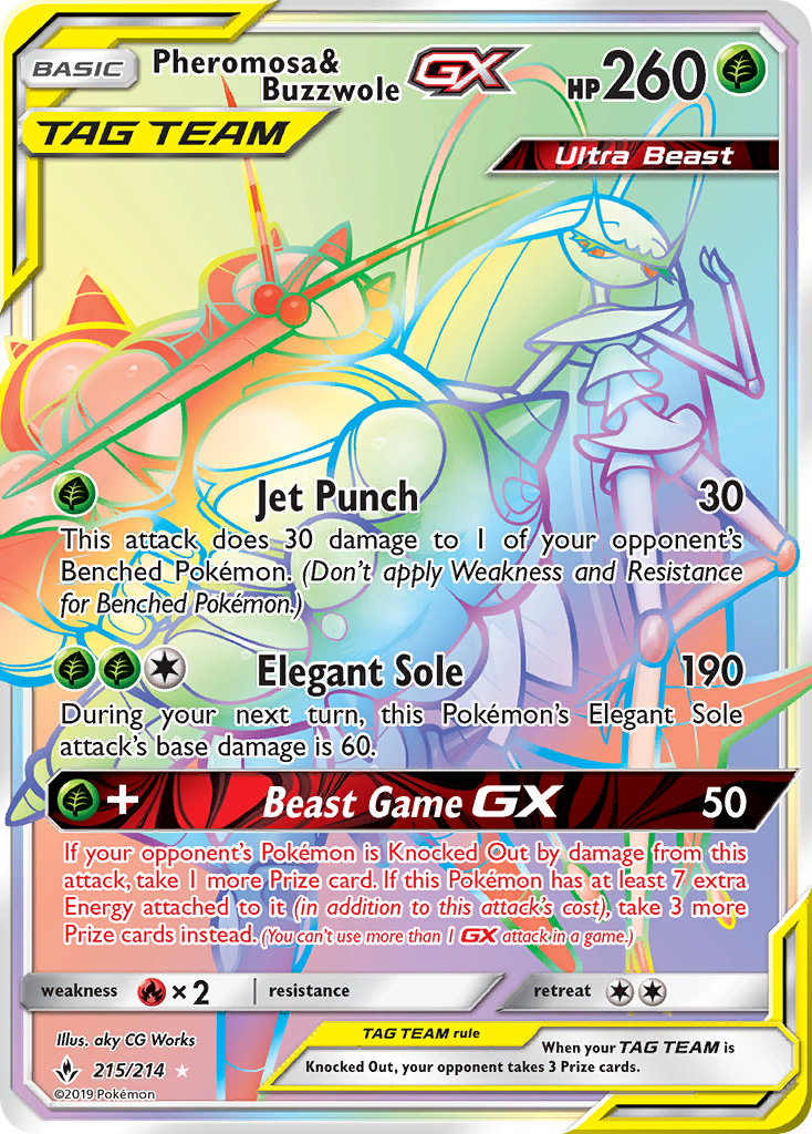 Pheromosa & Buzzwole GX (215/214) [Sun & Moon: Unbroken Bonds] | Gear Gaming Fayetteville