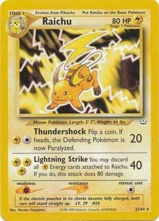 Raichu (21/64) [Neo Revelation Unlimited] | Gear Gaming Fayetteville