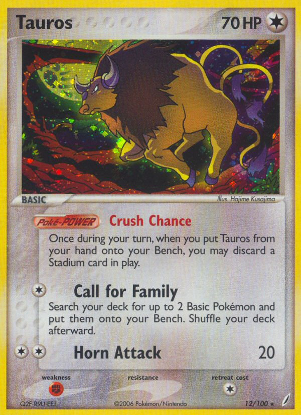 Tauros (12/100) [EX: Crystal Guardians] | Gear Gaming Fayetteville