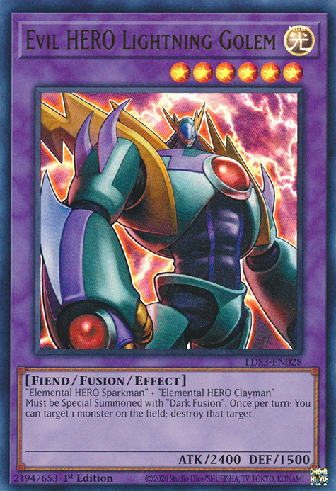 Evil HERO Lightning Golem [LDS3-EN028] Ultra Rare | Gear Gaming Fayetteville