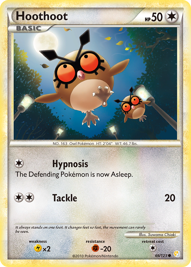 Hoothoot (66/123) [HeartGold & SoulSilver: Base Set] | Gear Gaming Fayetteville