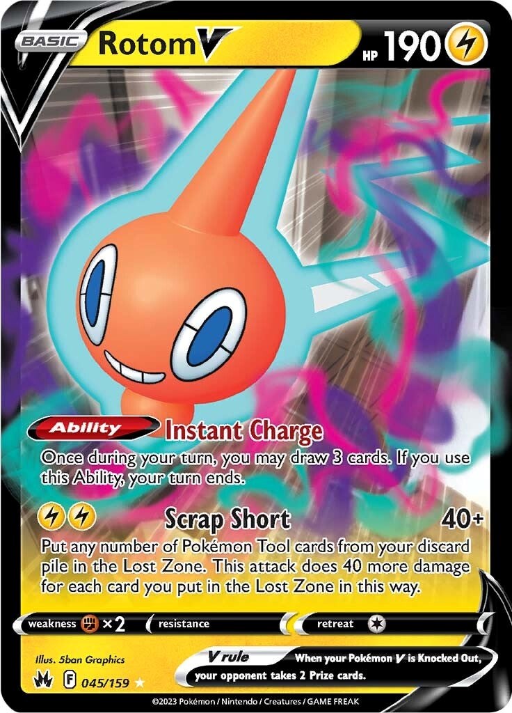 Rotom V (045/159) [Sword & Shield: Crown Zenith] | Gear Gaming Fayetteville