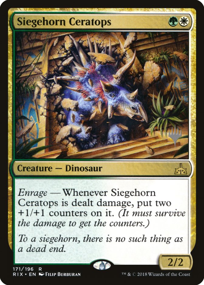 Siegehorn Ceratops (Promo Pack) [Rivals of Ixalan Promos] | Gear Gaming Fayetteville