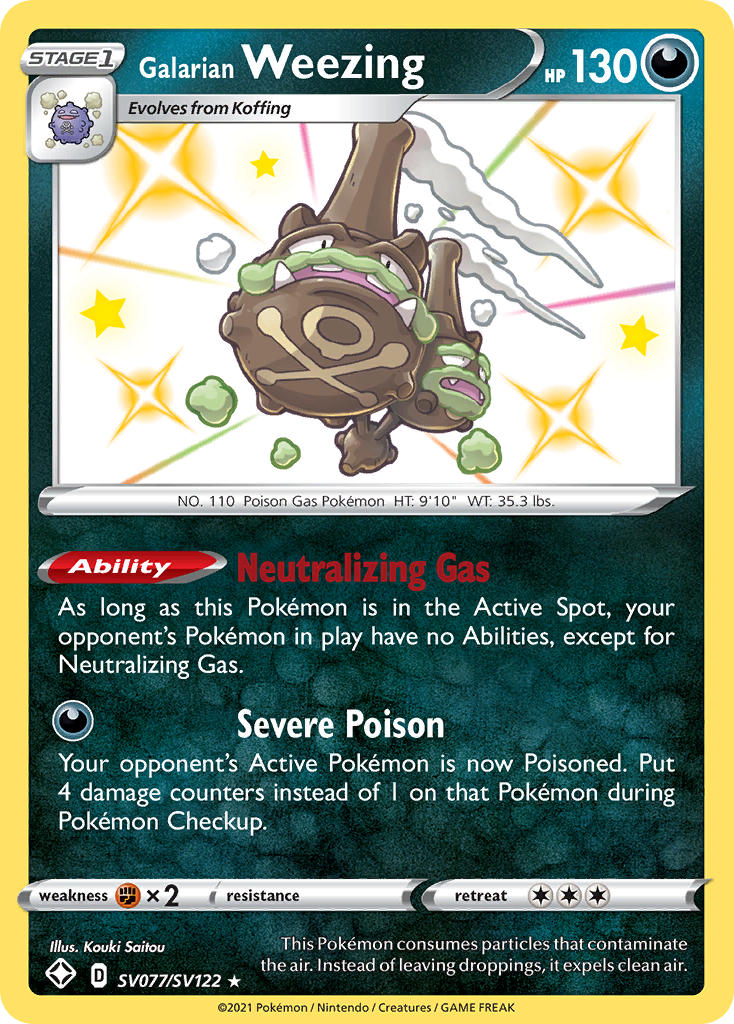 Galarian Weezing (SV077/SV122) [Sword & Shield: Shining Fates] | Gear Gaming Fayetteville