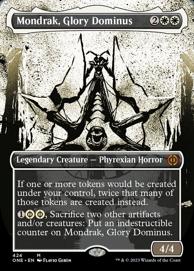 Mondrak, Glory Dominus (Borderless Ichor Step-and-Compleat Foil) [Phyrexia: All Will Be One] | Gear Gaming Fayetteville