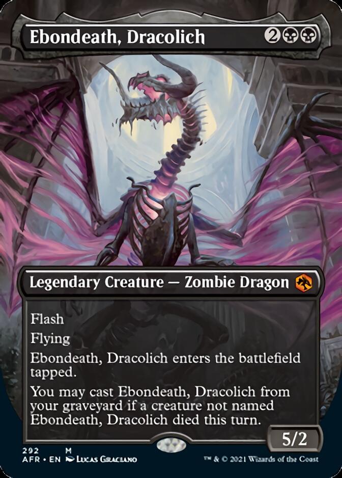 Ebondeath, Dracolich (Borderless Alternate Art) [Dungeons & Dragons: Adventures in the Forgotten Realms] | Gear Gaming Fayetteville