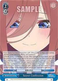 Secret Confession (SR) [The Quintessential Quintuplets 2] | Gear Gaming Fayetteville