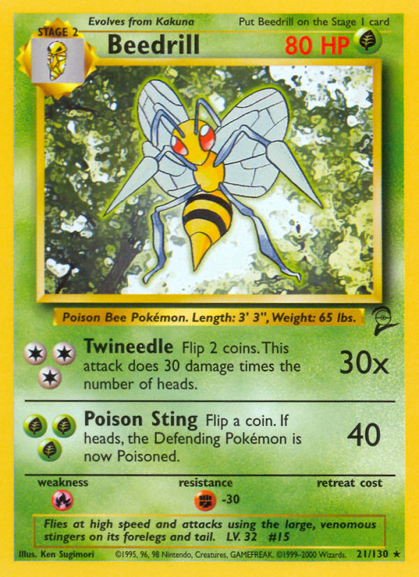 Beedrill (21/130) [Base Set 2] | Gear Gaming Fayetteville