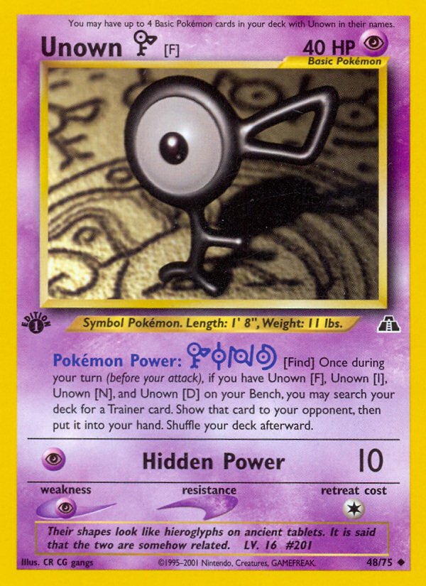 Unown [F] (48/75) [Neo Discovery 1st Edition] | Gear Gaming Fayetteville