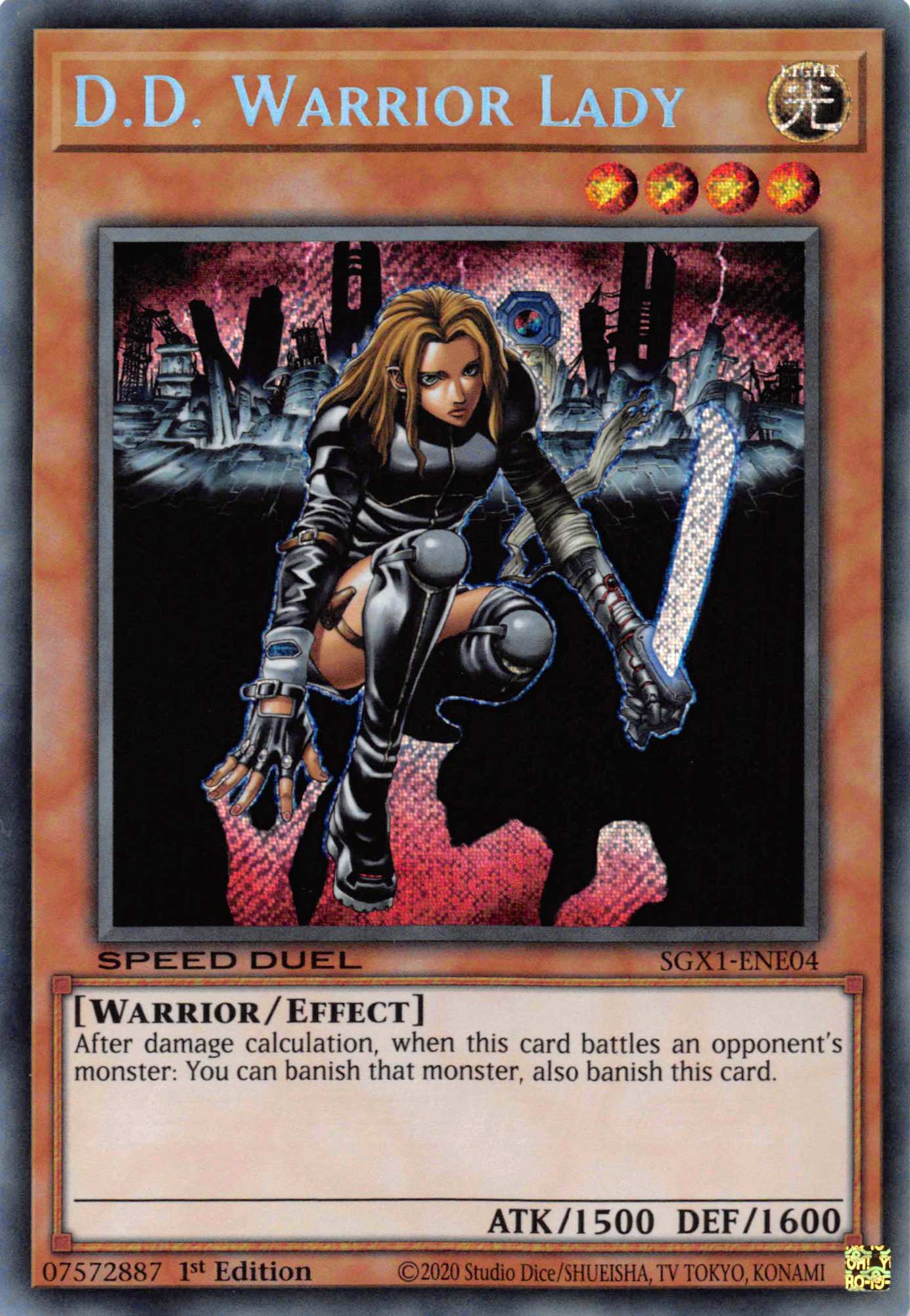 D.D. Warrior Lady [SGX1-ENE04] Secret Rare | Gear Gaming Fayetteville