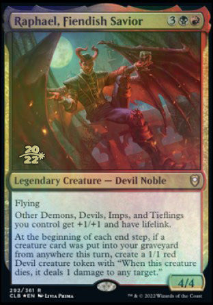 Raphael, Fiendish Savior [Commander Legends: Battle for Baldur's Gate Prerelease Promos] | Gear Gaming Fayetteville