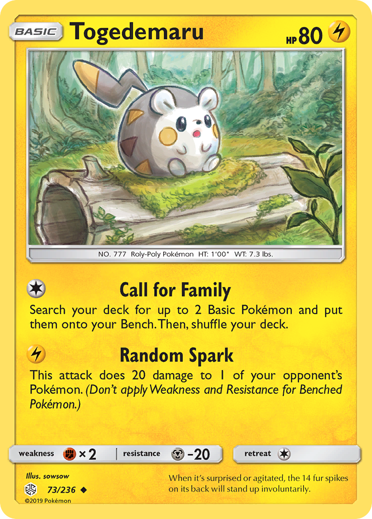 Togedemaru (73/236) [Sun & Moon: Cosmic Eclipse] | Gear Gaming Fayetteville