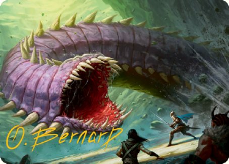 Purple Worm Art Card (Gold-Stamped Signature) [Dungeons & Dragons: Adventures in the Forgotten Realms Art Series] | Gear Gaming Fayetteville