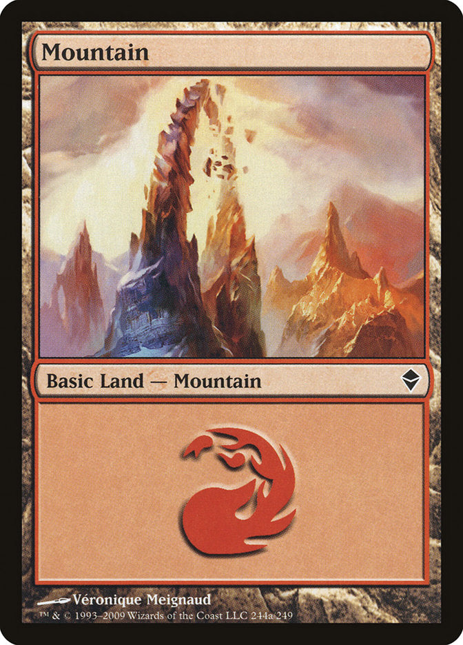 Mountain (244a) [Zendikar] | Gear Gaming Fayetteville