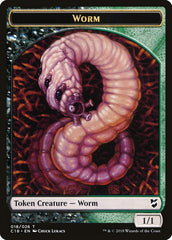 Cat Warrior // Worm Double-Sided Token [Commander 2018 Tokens] | Gear Gaming Fayetteville