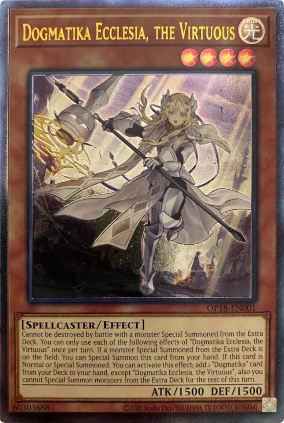 Dogmatika Ecclesia, the Virtuous [OP18-EN001] Ultimate Rare | Gear Gaming Fayetteville